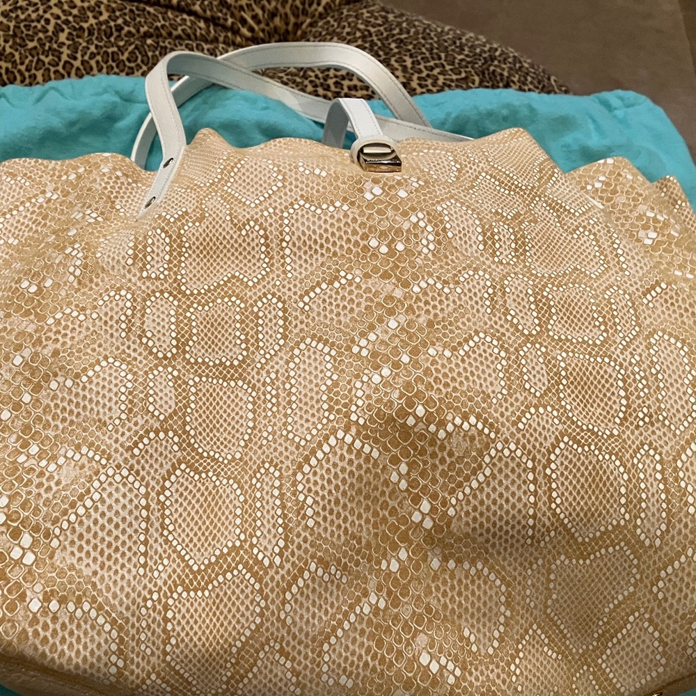 Authentic Tiffany Gold Suede tote!